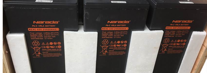 2V 600Ah batteries in crate