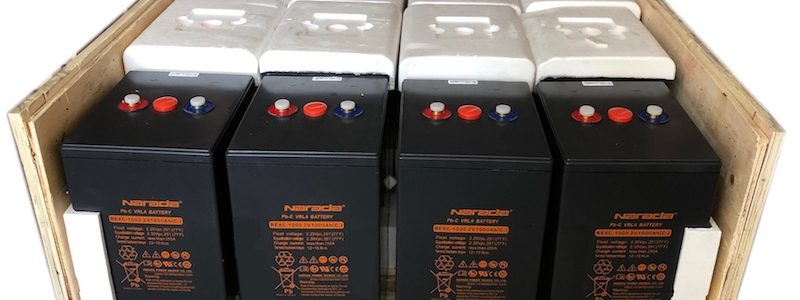 REC-1000 batteries in crate